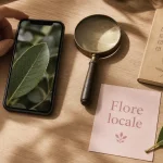 Reconnaissance vegetaux : feuille nette et loupe
