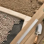 Gravier jardin sans entretien avec géotextile et bordures