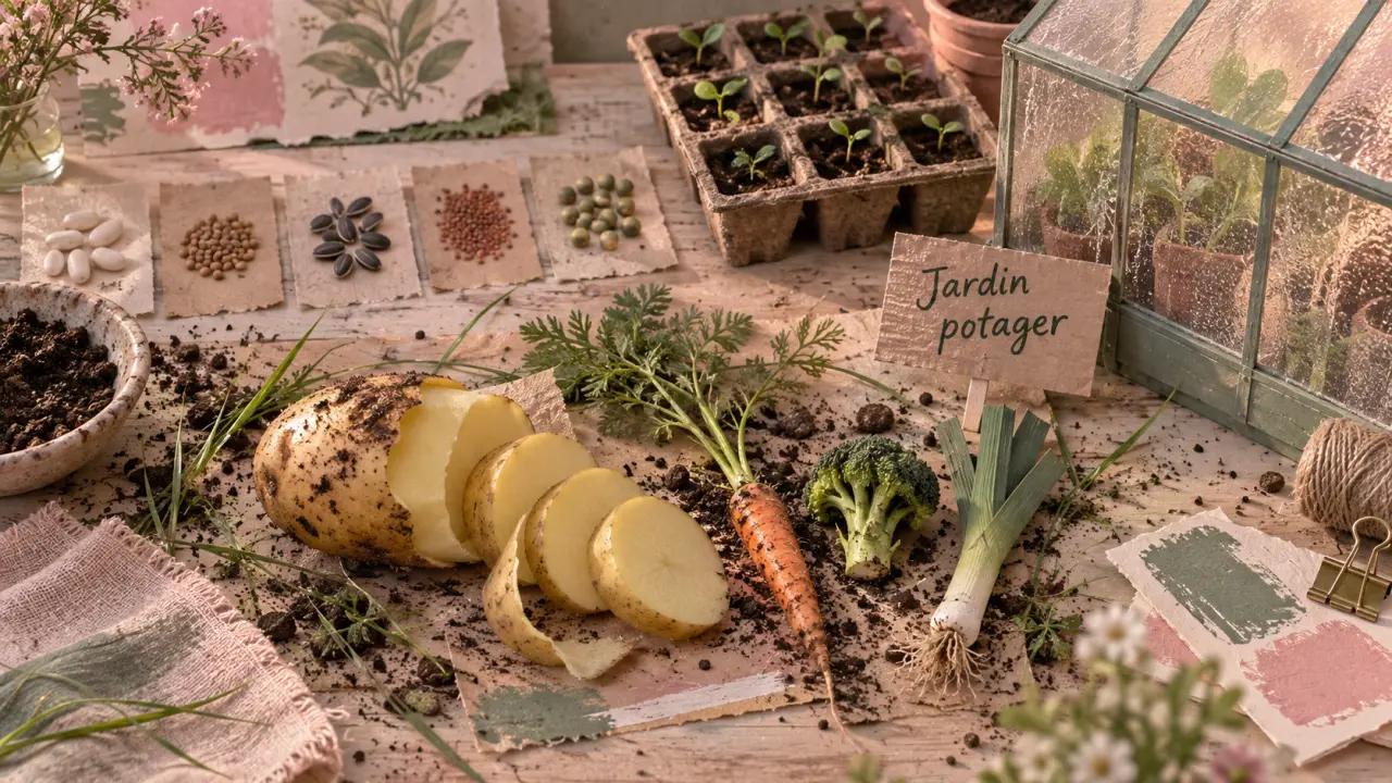 Patate et le jardin potager : patate et légumes du potager protecteur
