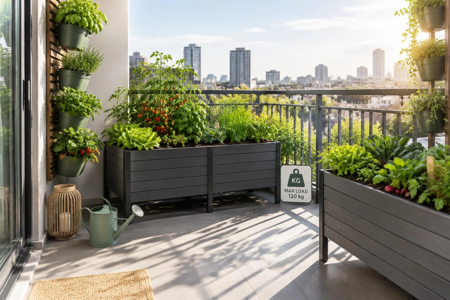 Potager sur balcon : vérifiez le poids avant de planter