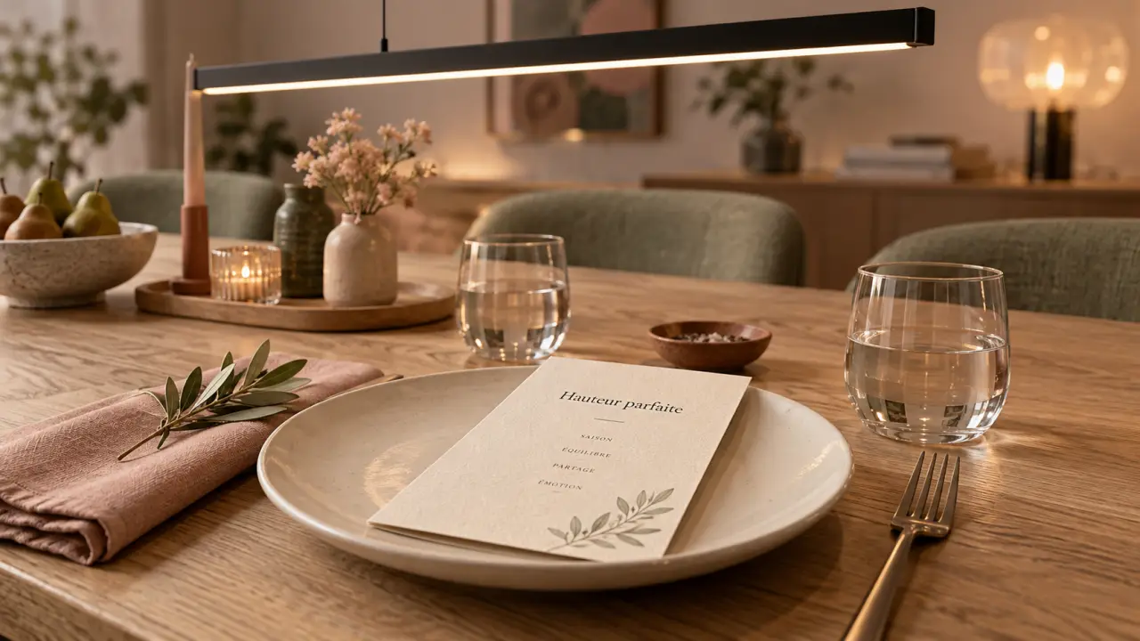 Suspension salle à manger au-dessus de la table, hauteur 75 à 90 cm