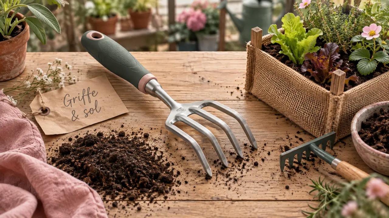 Griffes jardinage : griffe ameublit le sol sans retourner la terre