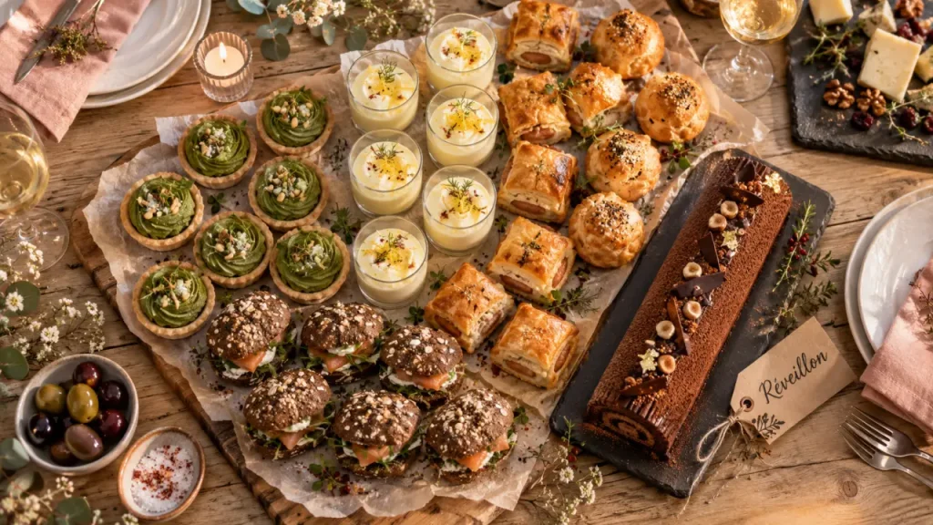 Produits festifs traiteur : plateau apéritif et bouchées de fête